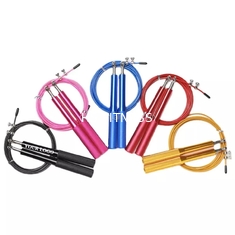 Logo Training Fintness Accessories Aluminum fait sur commande en gros sautent la corde de saut en plastique de corde