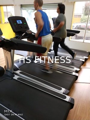 À faible bruit pliable de gymnase de bouton de pente commerciale réglable de tapis roulant