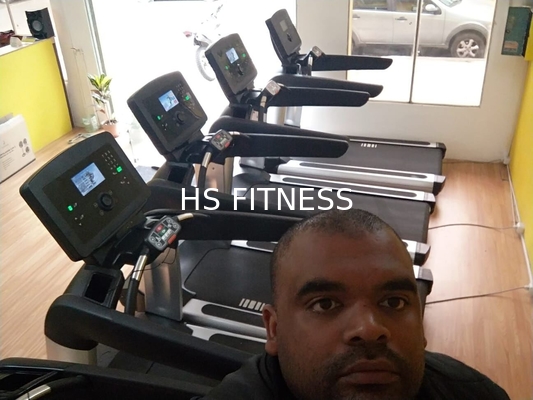 À faible bruit pliable de gymnase de bouton de pente commerciale réglable de tapis roulant