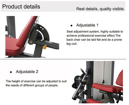 Équipement en acier de force de forme physique de la vie de Q235#, boucle de jambe encline de fonction multi et machine posée d'extension de jambe