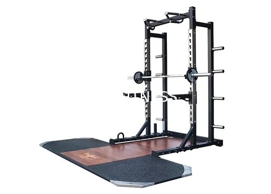 Support accroupi réglable de gymnase de station multi en acier d'équipement avec la plate-forme d'haltérophilie