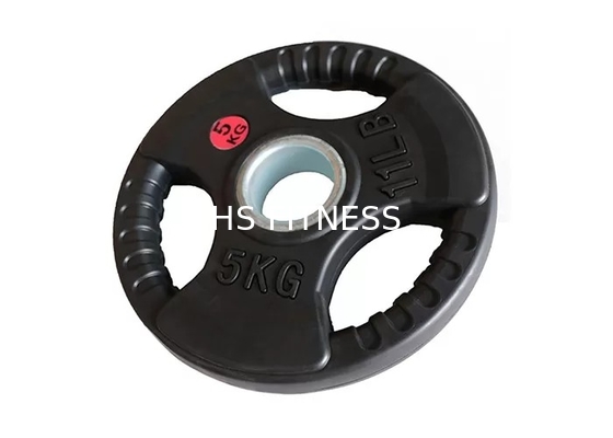 Les accessoires noirs de séance d'entraînement de gymnase ont fixé le plat en caoutchouc de poids pour la musculation