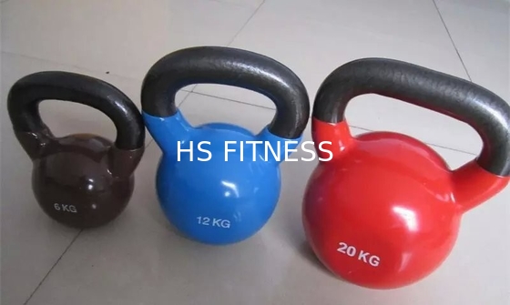 Entraîneur croisé Colorful Rubber Kettlebell pour le gymnase commercial