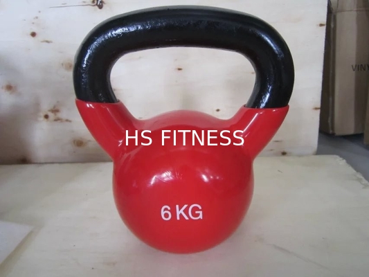 Entraîneur croisé Colorful Rubber Kettlebell pour le gymnase commercial